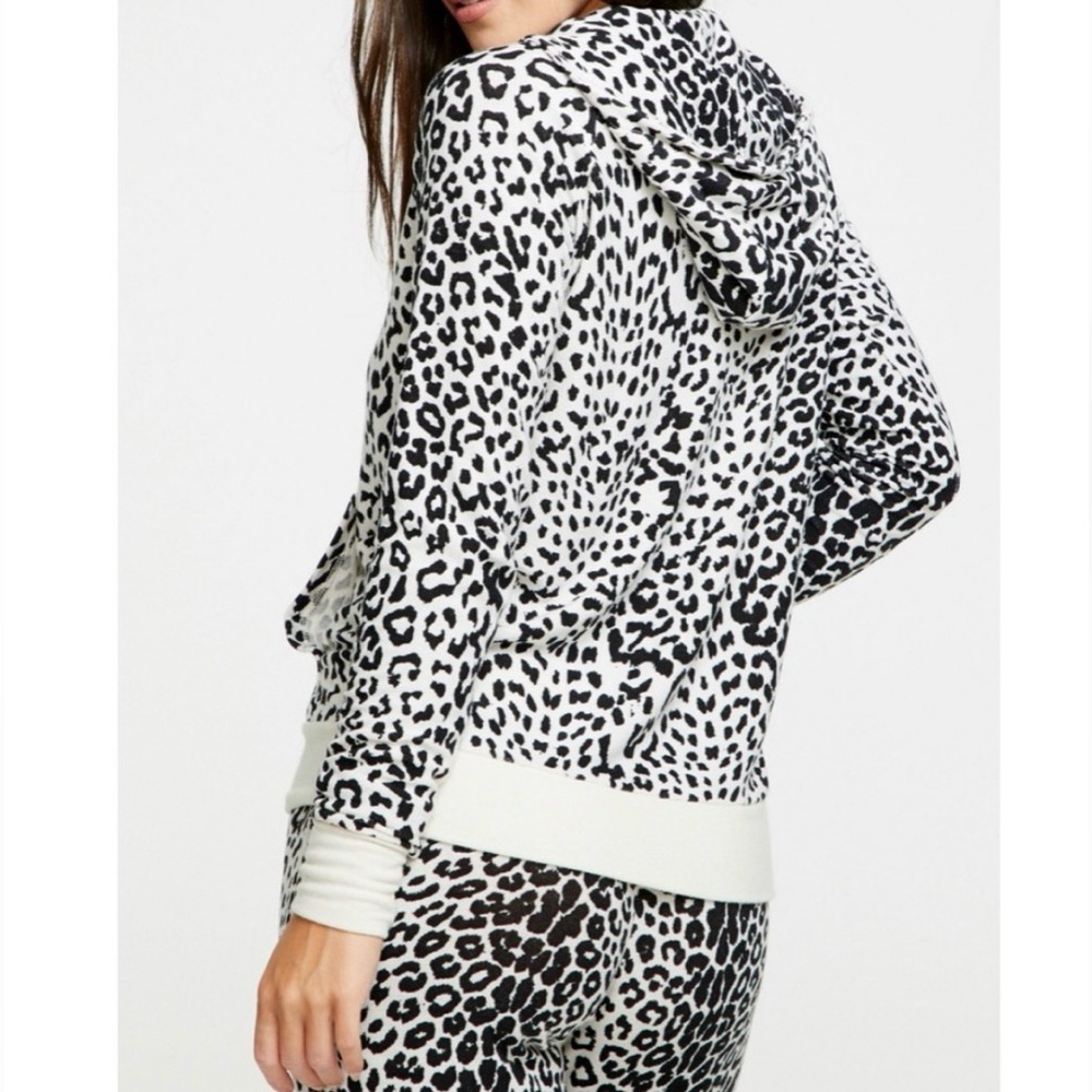 Chaser Animal Print White/Black Hoodie - Picture 3 of 7